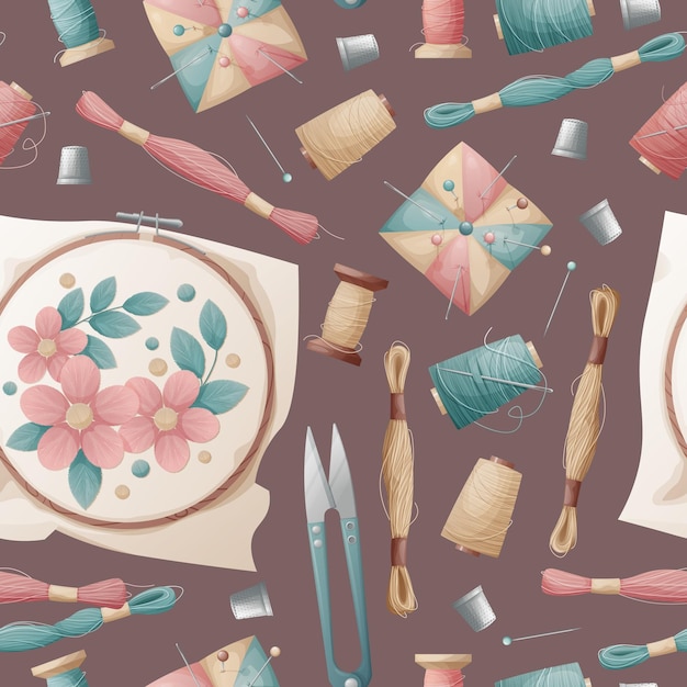 Przykładowe hafty w pastelowych kolorach